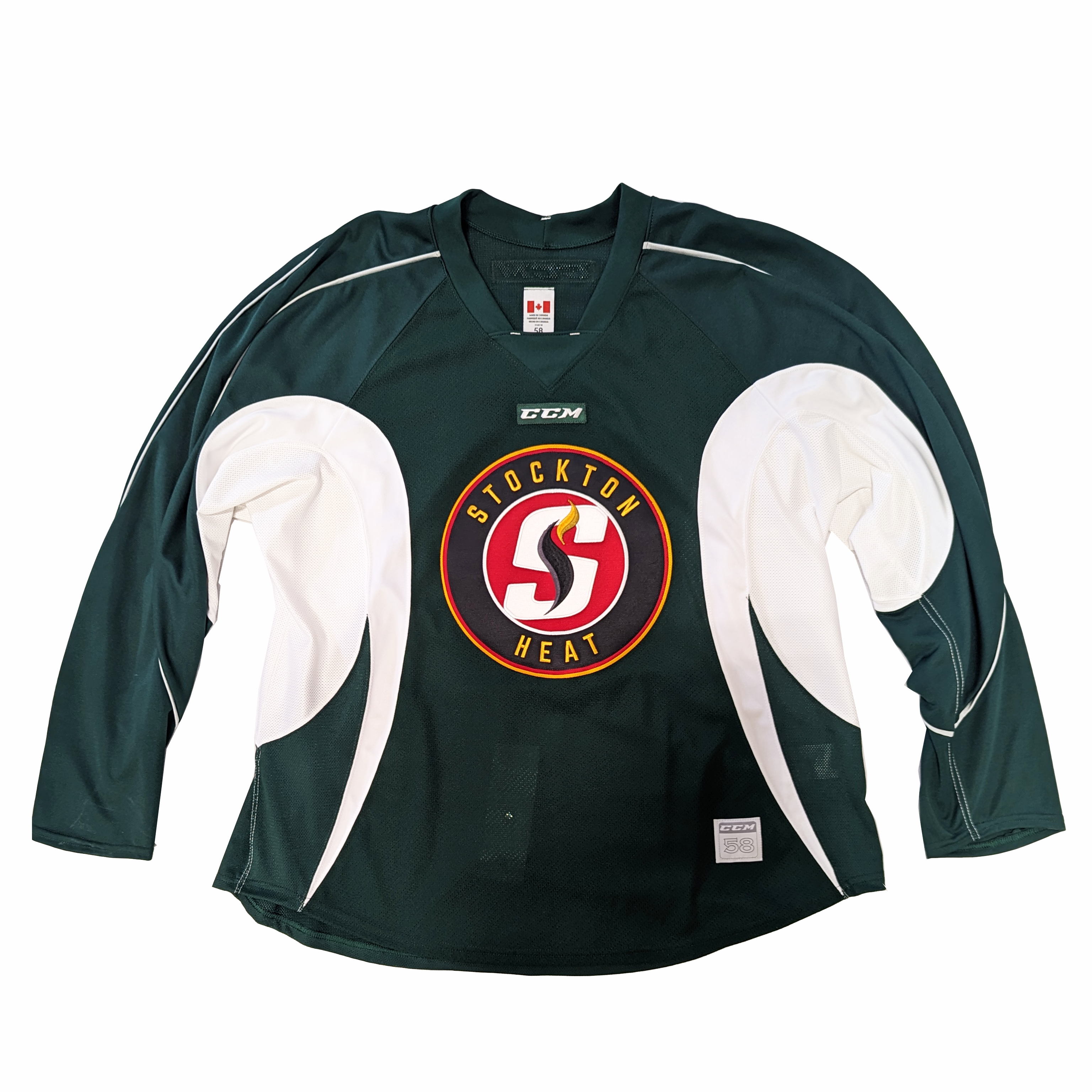 AHL - Maillot d'entraînement CCM d'occasion - Stockton Heat (vert)